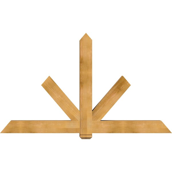 Ekena Millwork Kennewick Rough Sawn Timber Gable Bracket, Western Red Cedar, 84"W x 49"H x 6"D x 6"F, 14/12 Pitch GBW084X49X0606KEN00RWR - main